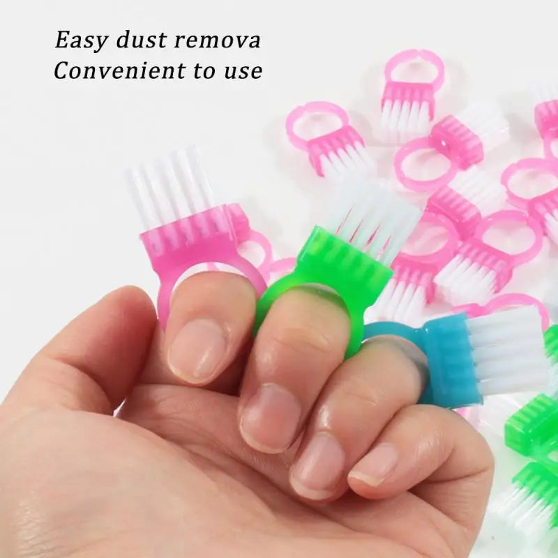 10-Pack Mini Ring Nail Dust Cleaning Brush – Manicure Tool