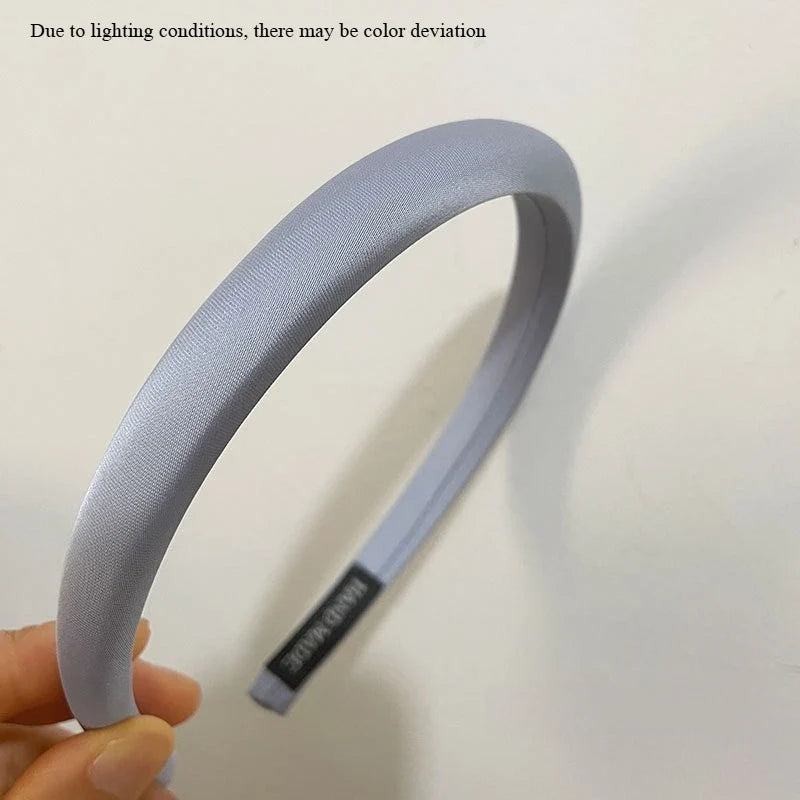 Korean Retro Headbands – Thin Solid Hair Hoops for Women