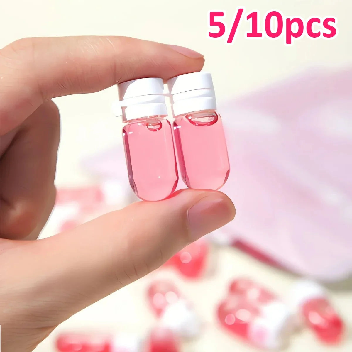 5 Clear Leak-proof Travel Bottles Portable Flip-top Dispenser Lotion