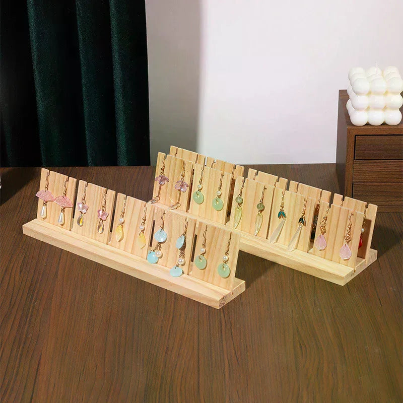 Wooden Earring Display Stand | Single, Double & Triple Row