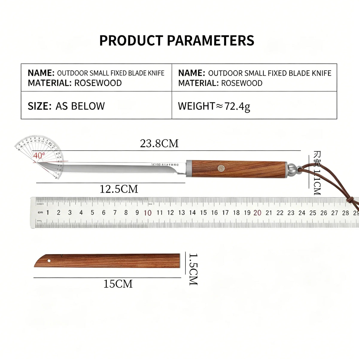 M390 Carbon Steel Boning & Fruit Knife Set – Wood Handle