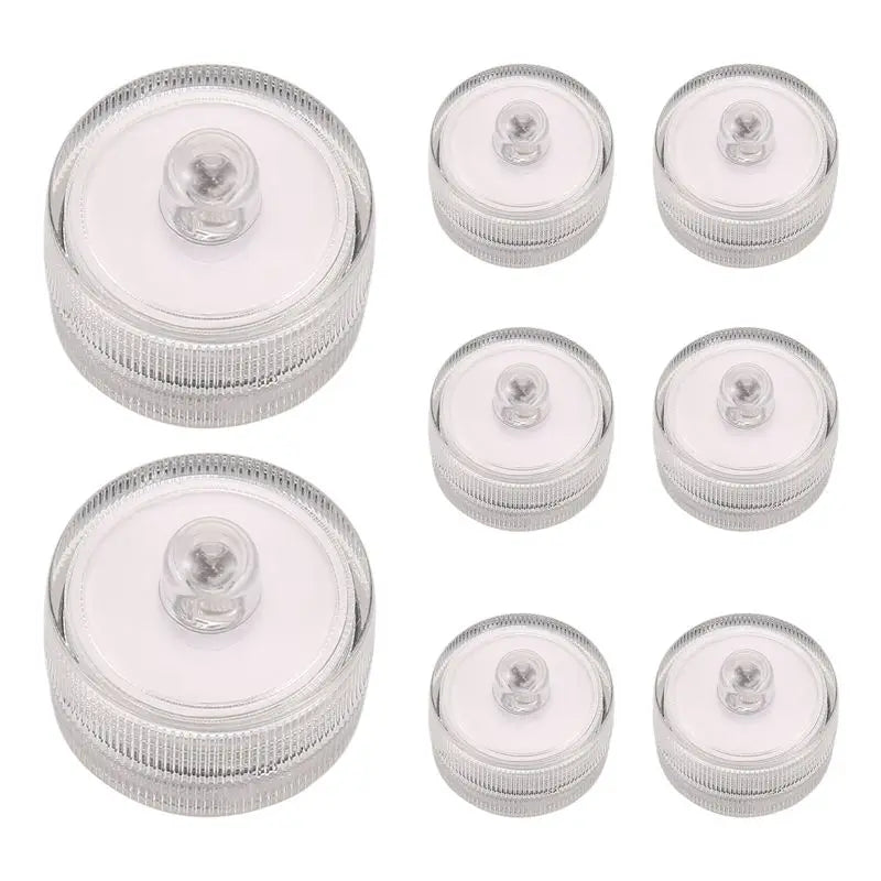 Waterproof LED Flameless Tea Lights Submersible Decor 24 Pack