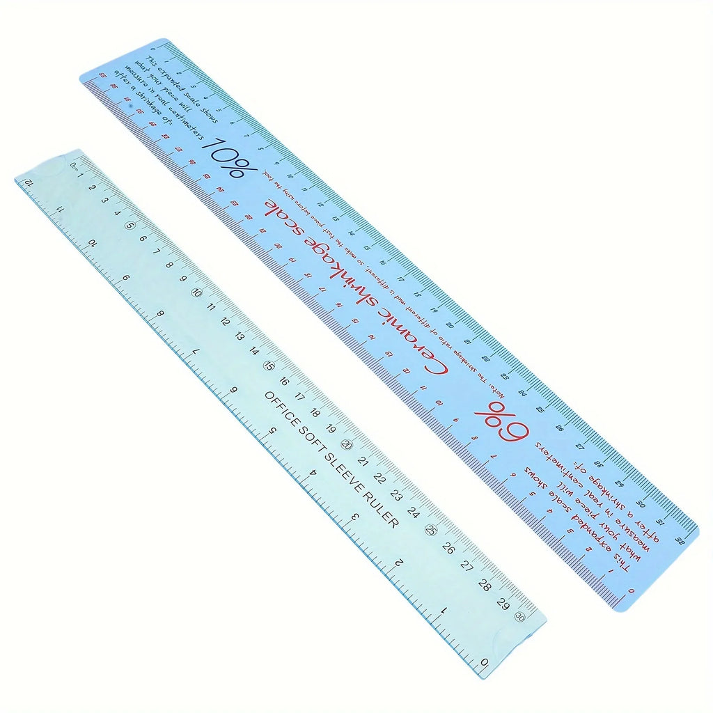 2-Piece Pottery Clay Measuring Ruler Set – Ceramic Sculpting Tools