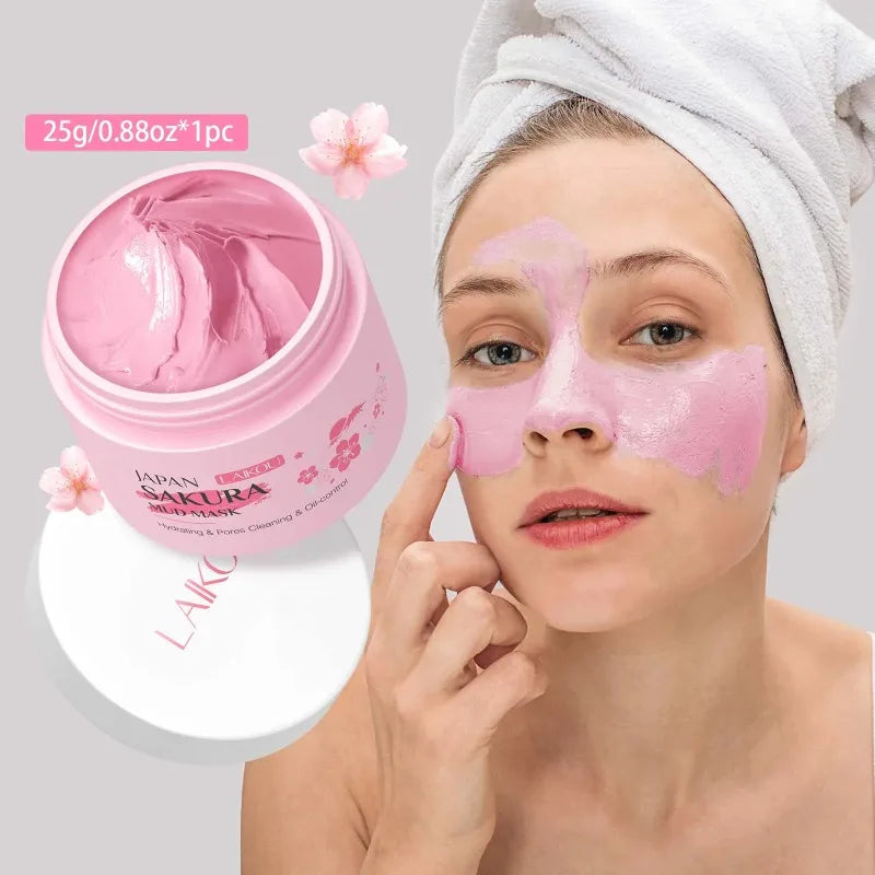 LAIKOU Sakura Mud Mask 25g – Deep Cleanse & Oil Control