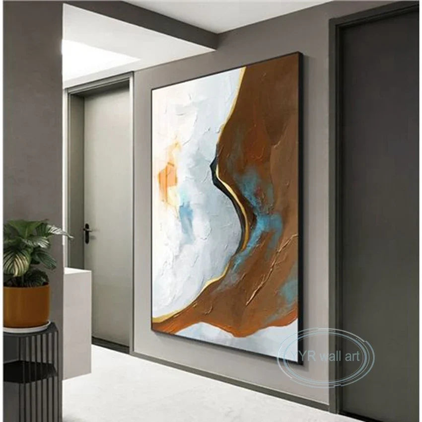 Hand-Painted Abstract Oil Painting on Canvas | Modern Wall Art