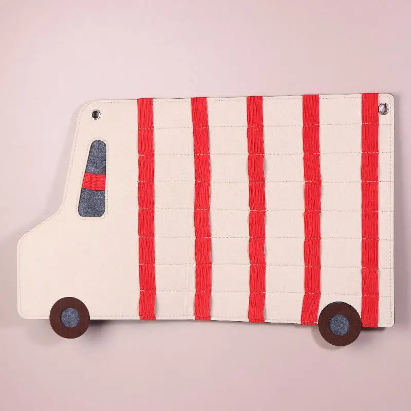Felt Wall Hanging Toy Storage Bag – Kids Room Car Organizer