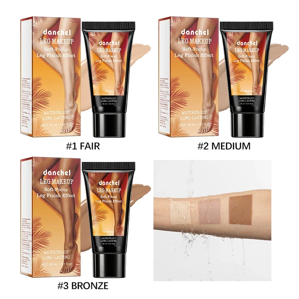Airbrush Leg Foundation – Waterproof Body Makeup, 3 Shades