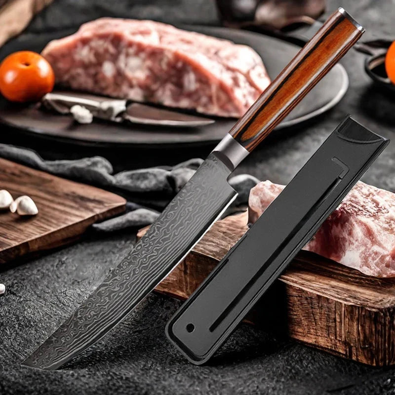 Damascus Steel Kitchen Cleaver – Professional Boning Knife