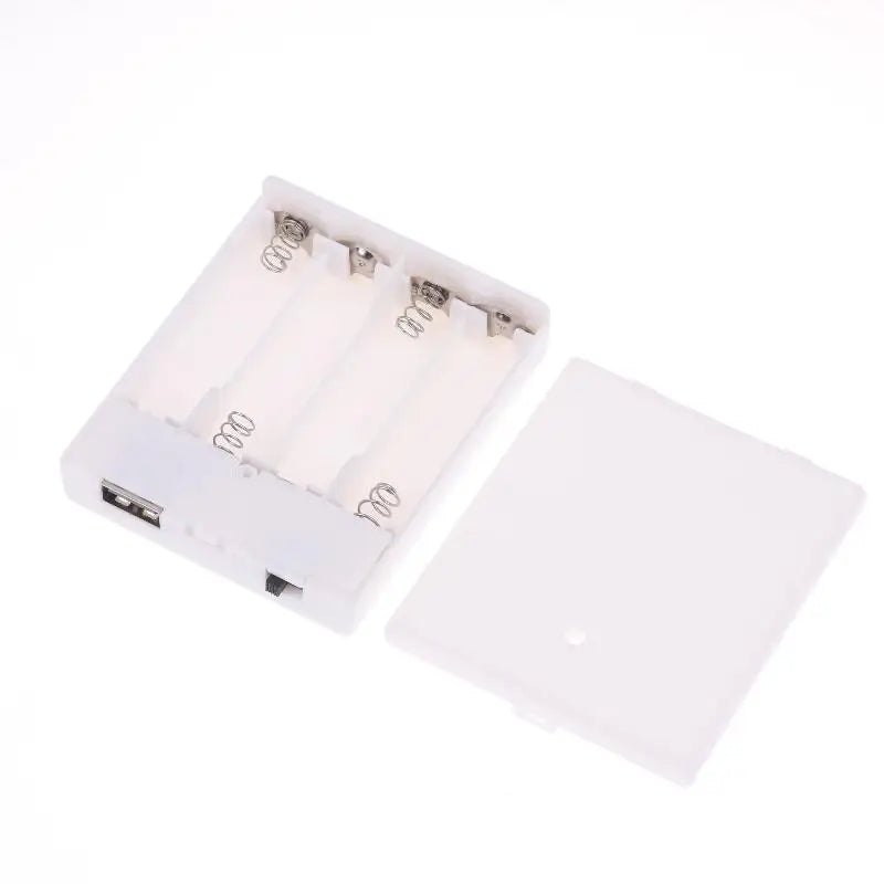 78 64 Portable USB Power Supply Battery Box Mini 4AA Holder Storage
