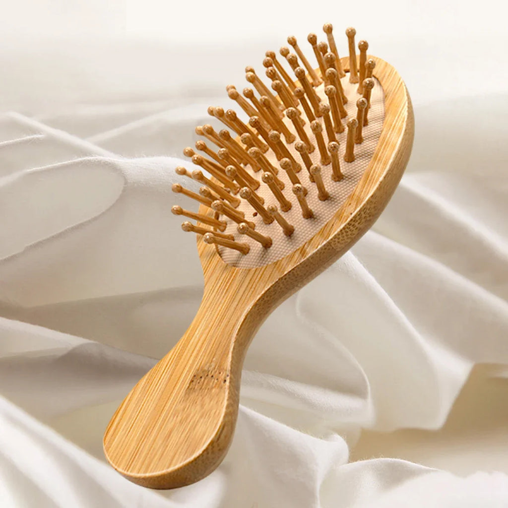 Natural Bamboo Air Cushion Hair Brush – Anti-Static Detangler