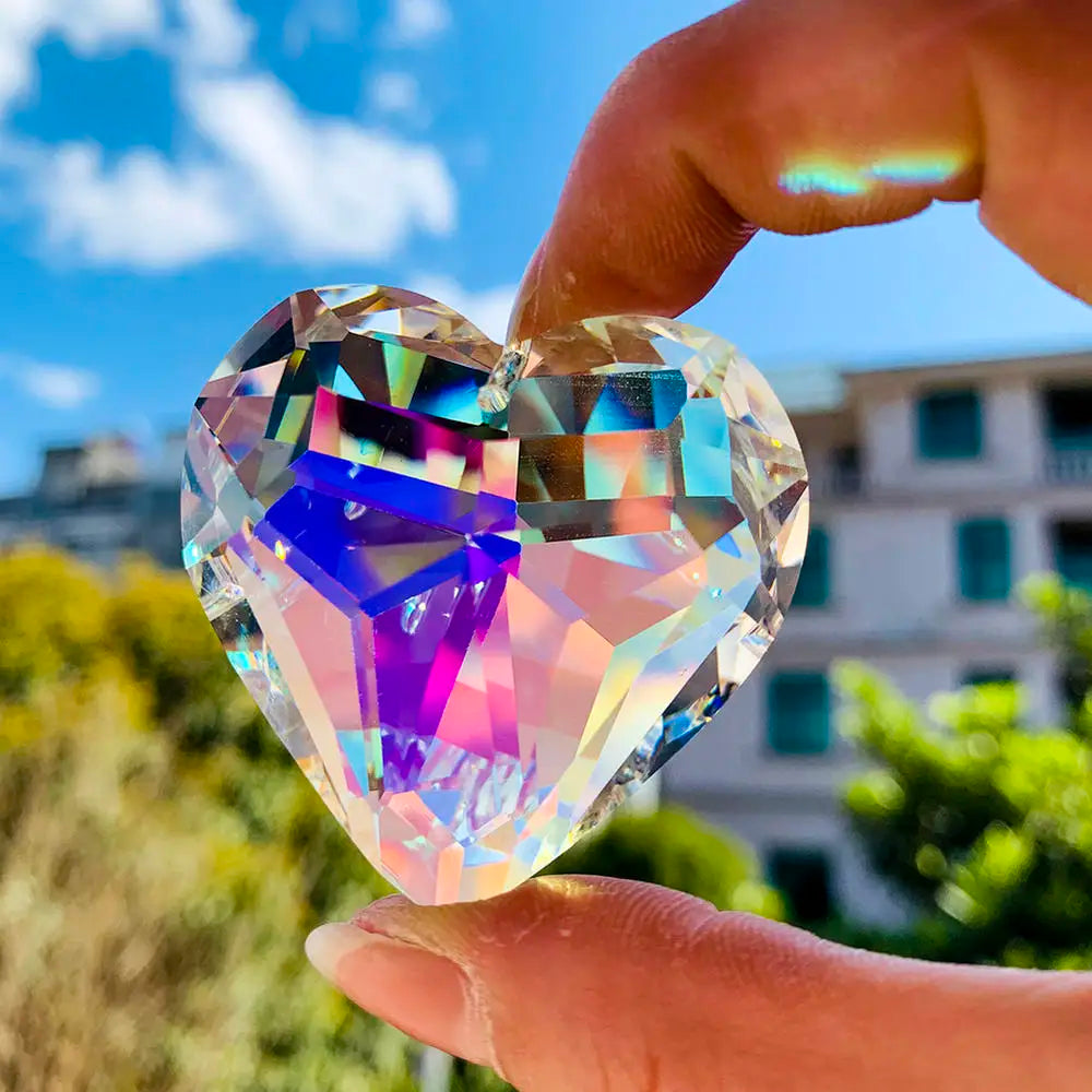 Hanging Ball Sun Catcher Clear Crystal Feng Shui Lamp Prism Rainbow