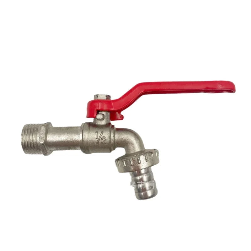 Zinc Alloy 1/2" Garden Faucet with Handle & Washing Machine Nozzle