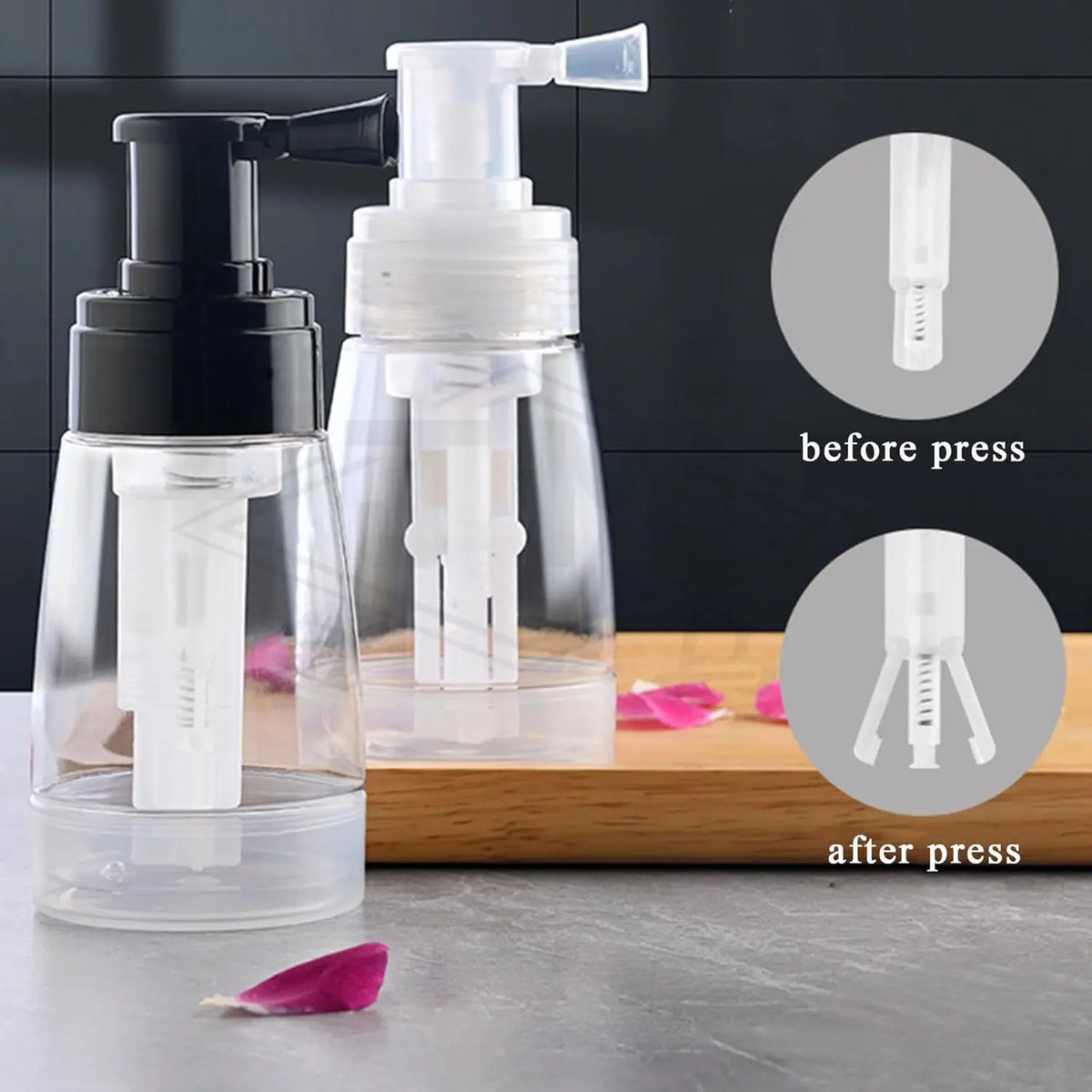 180ml Refillable Hair Powder Spray Bottle | Fiber Applicator