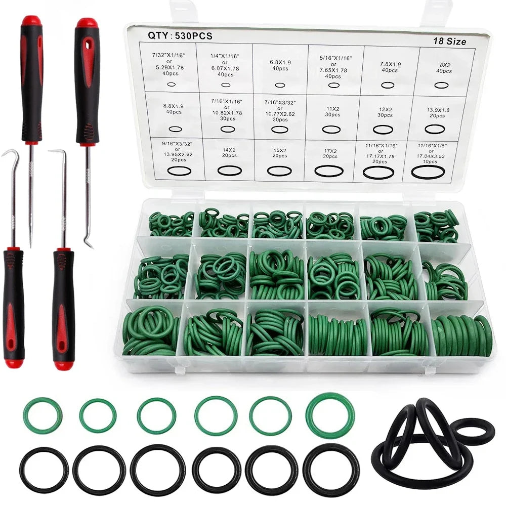 O-rings Nitrile Rubber Oring Assortment 4 Hook Various Car Auto
