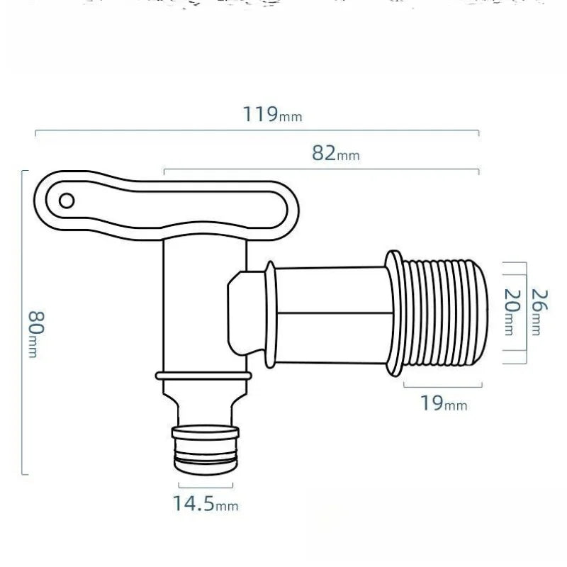 IBC Tank Tap Adapter S60 to 5/8" Hose Connector Fitting