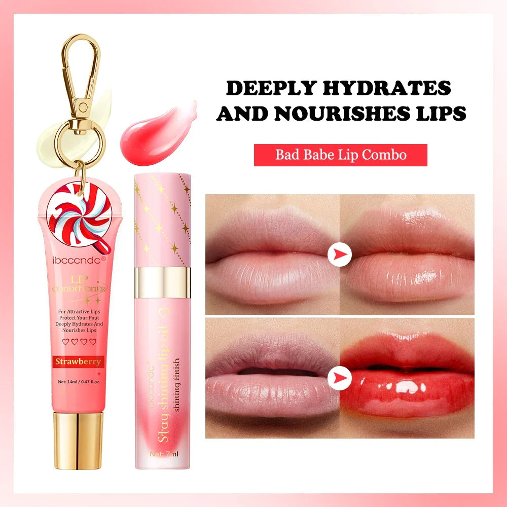 ibcccndc Lip Oil & Stain Set – Glossy Hydrating Lip Duo