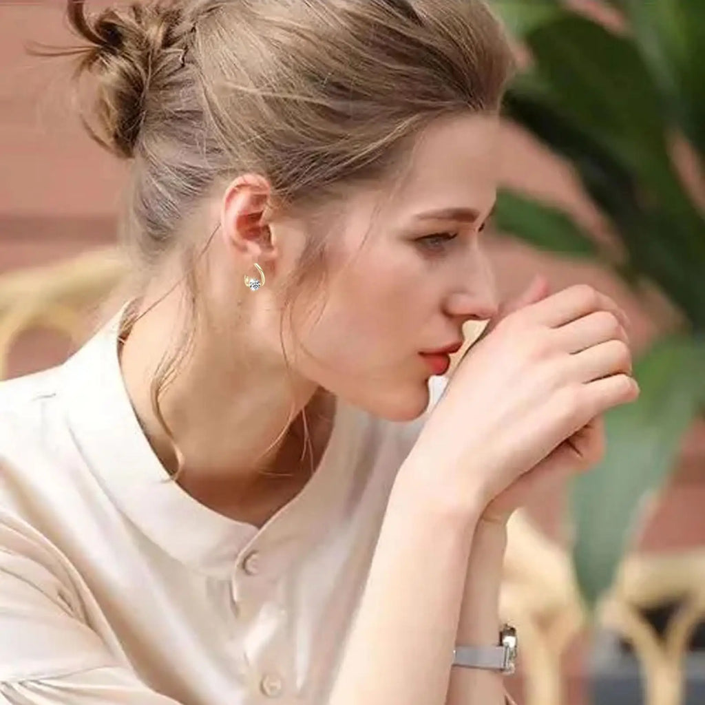 Germanium Magnetic Hoop Earrings – Silver & Gold Gift Jewelry