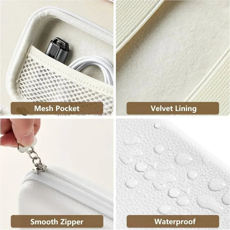 PU Leather Mini Gadget Storage Bag – Cable & Earphone Organizer