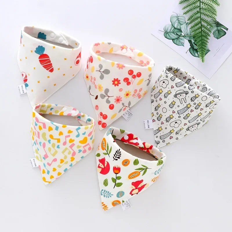 Pure Cotton Waterproof Bibs Baby Saliva Towel Triangle Scarf Newborn