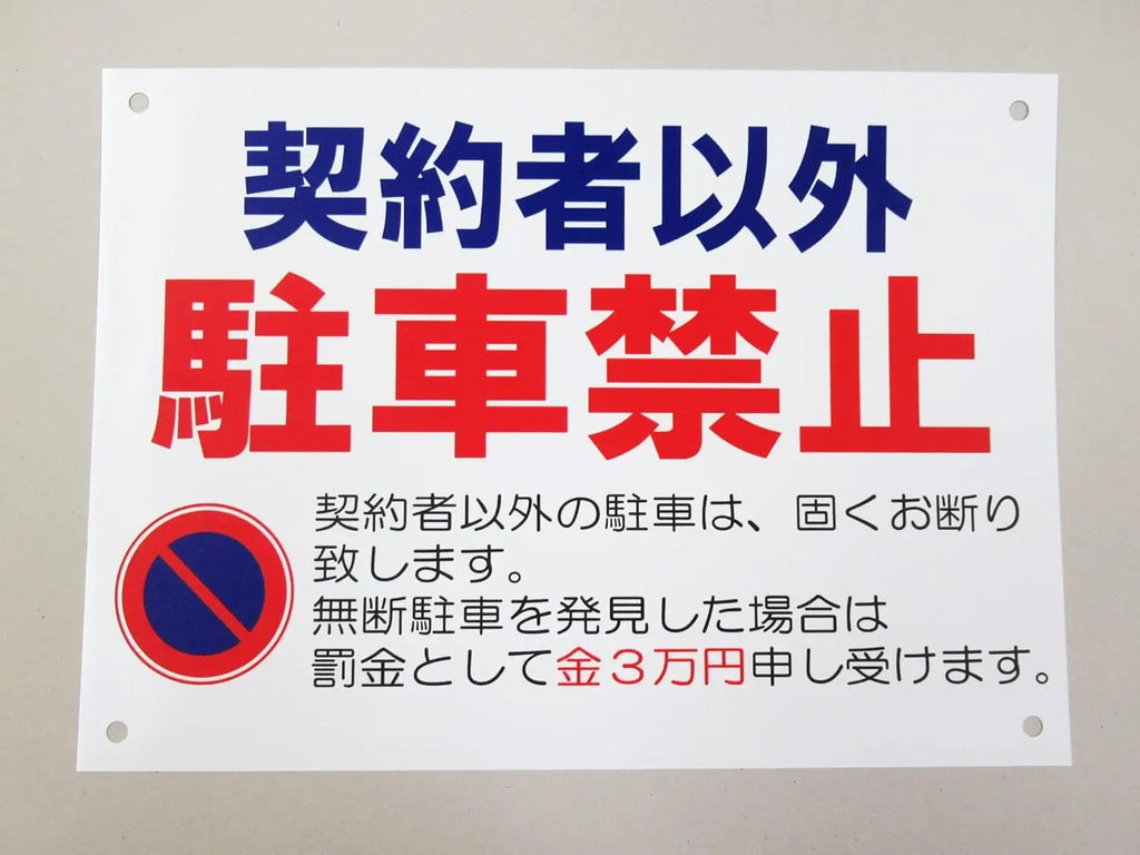 No Parking Aluminum Metal Sign – Waterproof Outdoor, 3 Sizes