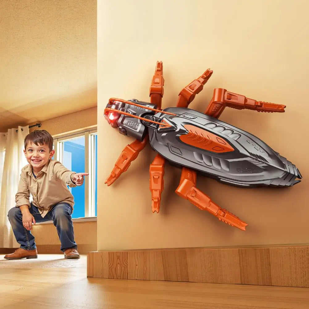 RC Wall Climbing Gecko Robot Toy – LED Eyes & 8m Remote Control