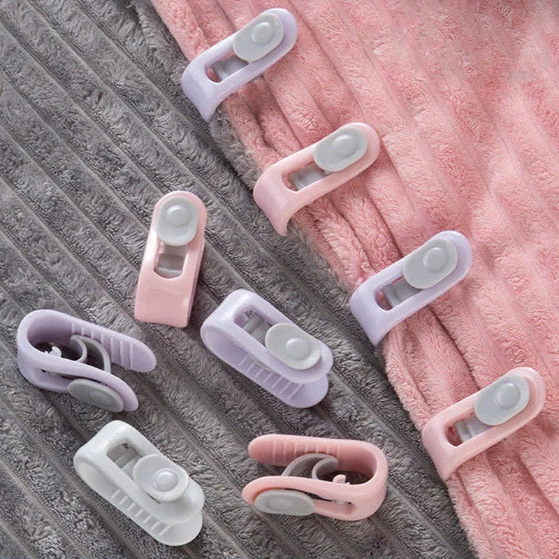 Anti-Slip Bed Sheet Clips & Quilt Holder Pegs – 6/12 Pack