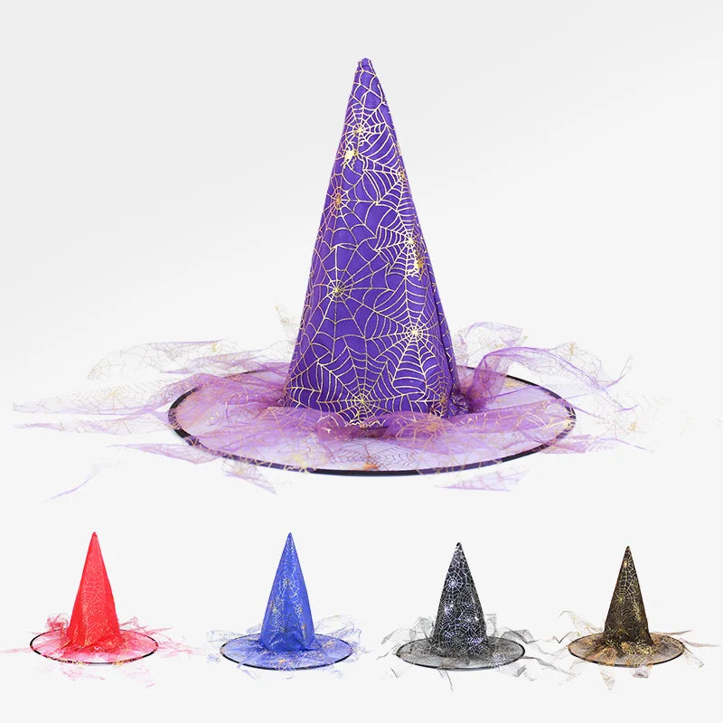 Lace Mesh Witch Hat – Unisex Halloween Costume Cap