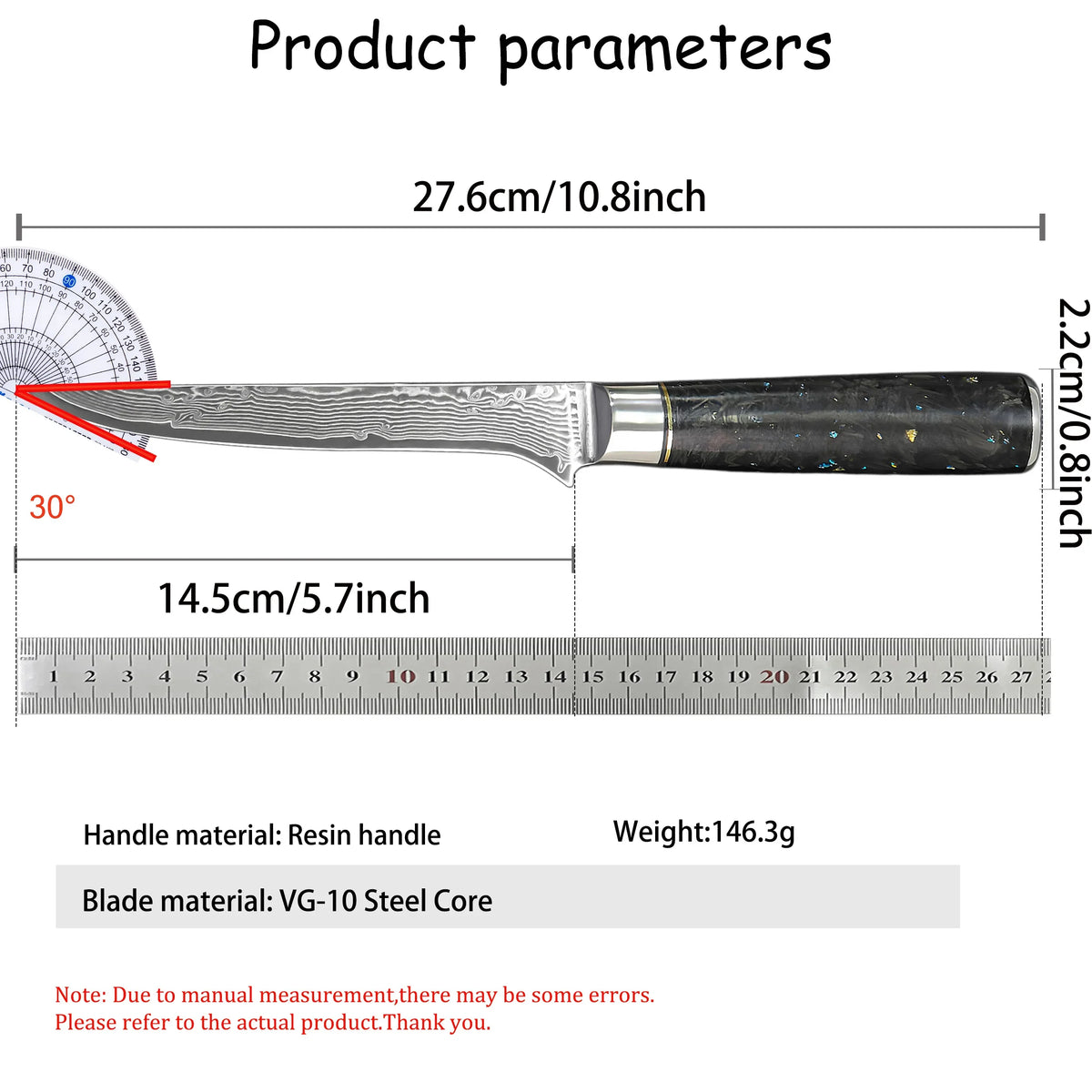 67-Layer Damascus Steel Boning Knife – Pro Chef Knife