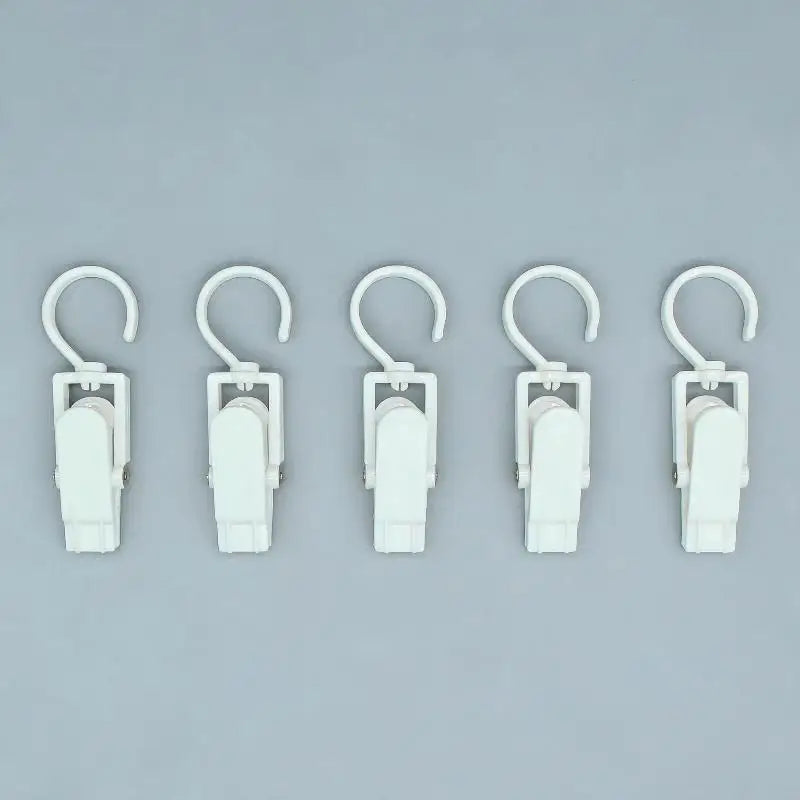 Durable Plastic Hanging Clips 360 Degree Swivel Hooks Non Slip Closet