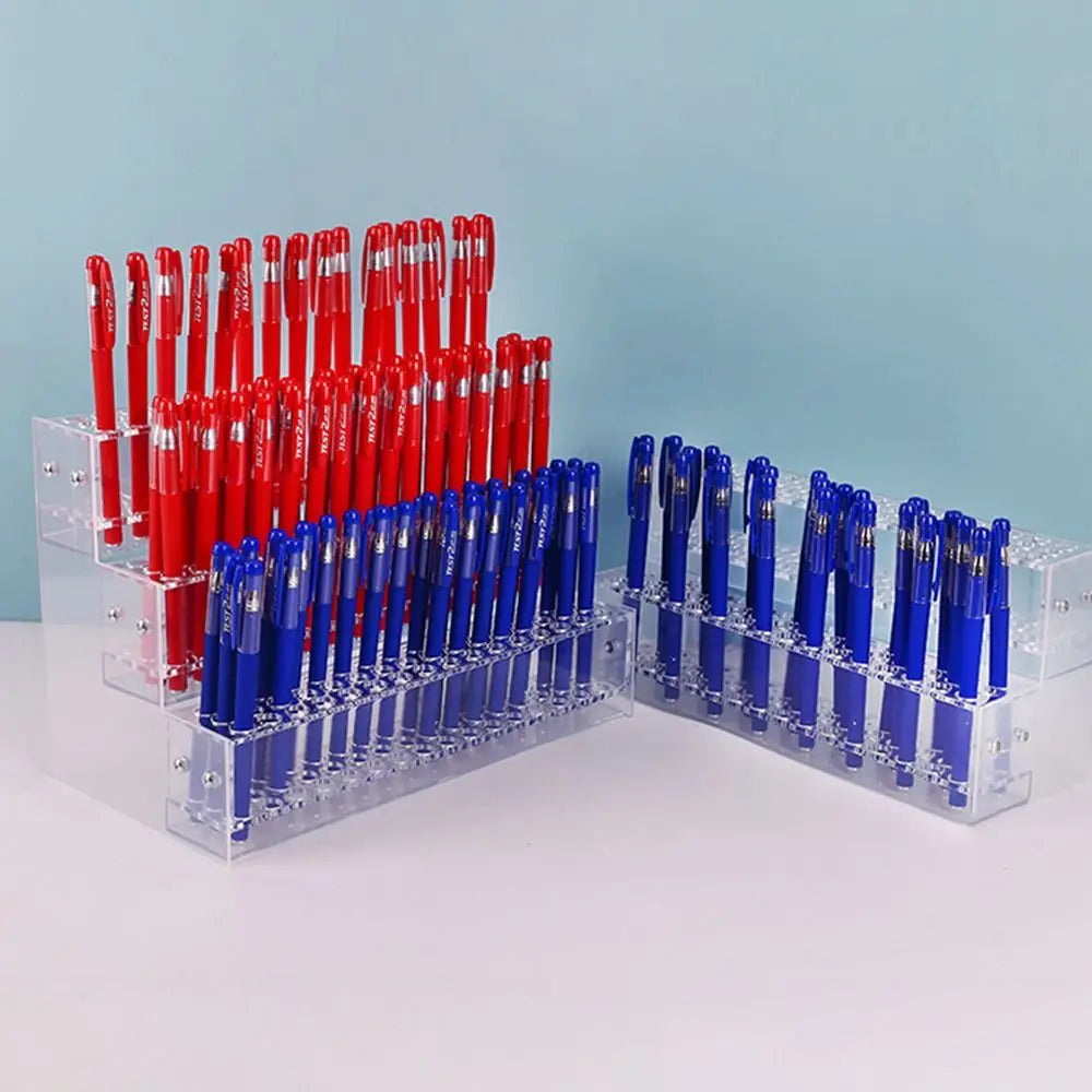 Acrylic Pen & Marker Holder – 1–4 Tier Ladder Desk Organizer