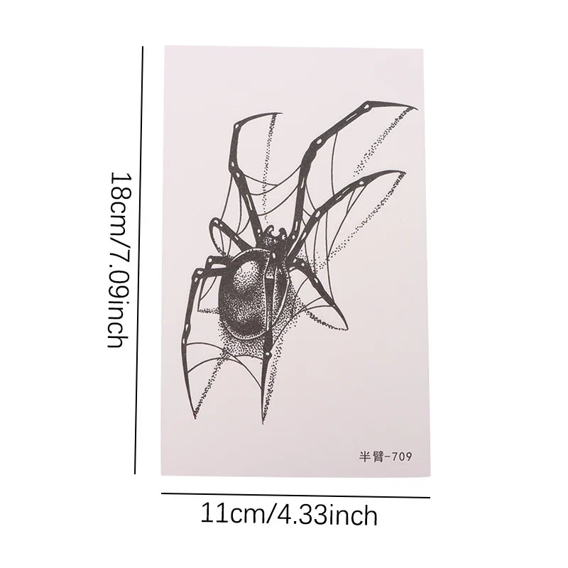 Spider Web Temporary Tattoo Sticker | Punk Cobweb Body Art