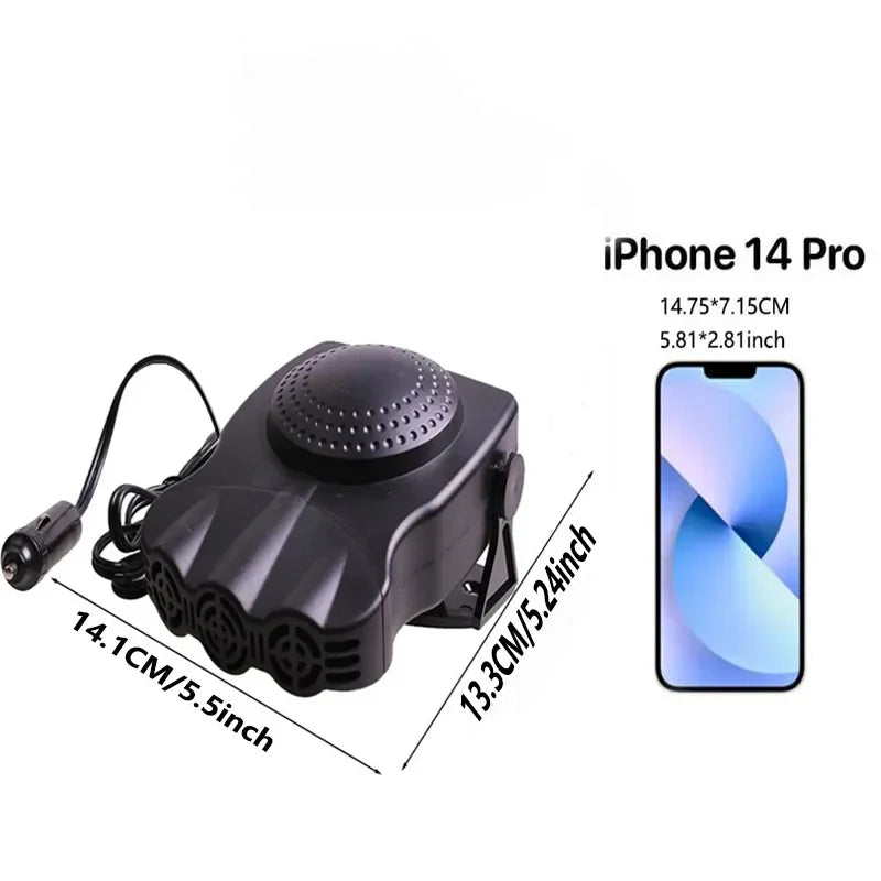 Portable 12V Car Heater Fan – Rapid Heating & Defrost