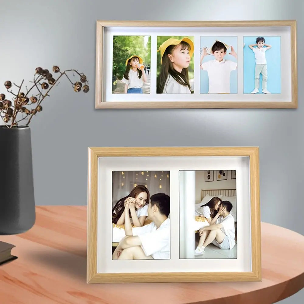 Modern 6-Inch Wooden Collage Photo Frame | Desktop Stand