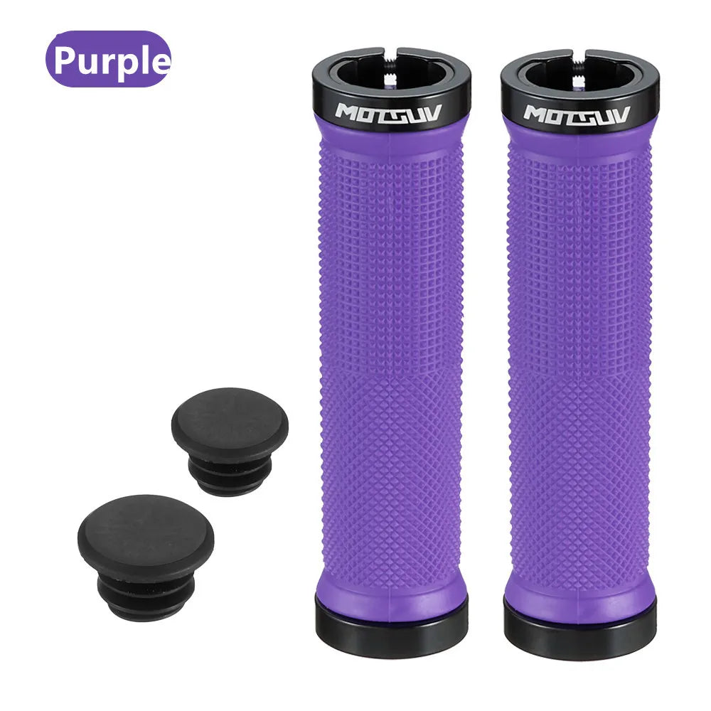 Double Lock-On Bike Handlebar Grips – Aluminum Anti-Slip MTB