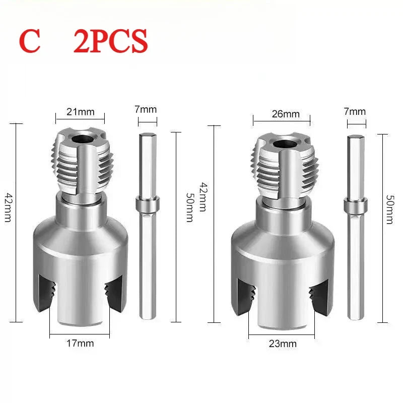 Electric Drill Pipe Threader Kit – Internal & External Threading