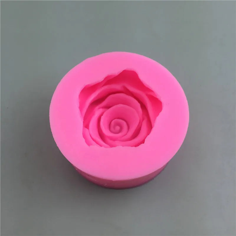 3D Rose Flower Silicone Mold Fondant Chocolate Soap Candle Resin