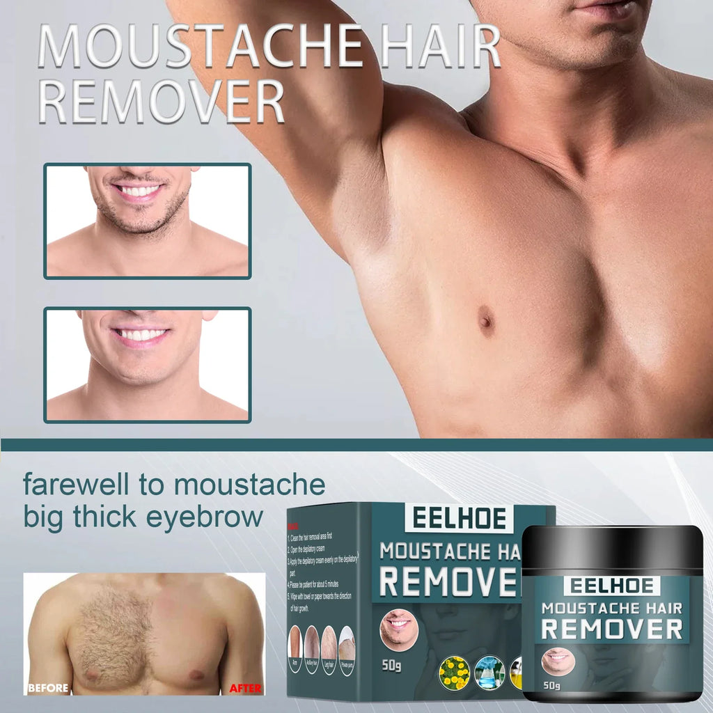 Men's Hair Removal Cream – Face, Beard, Underarms & Chest
