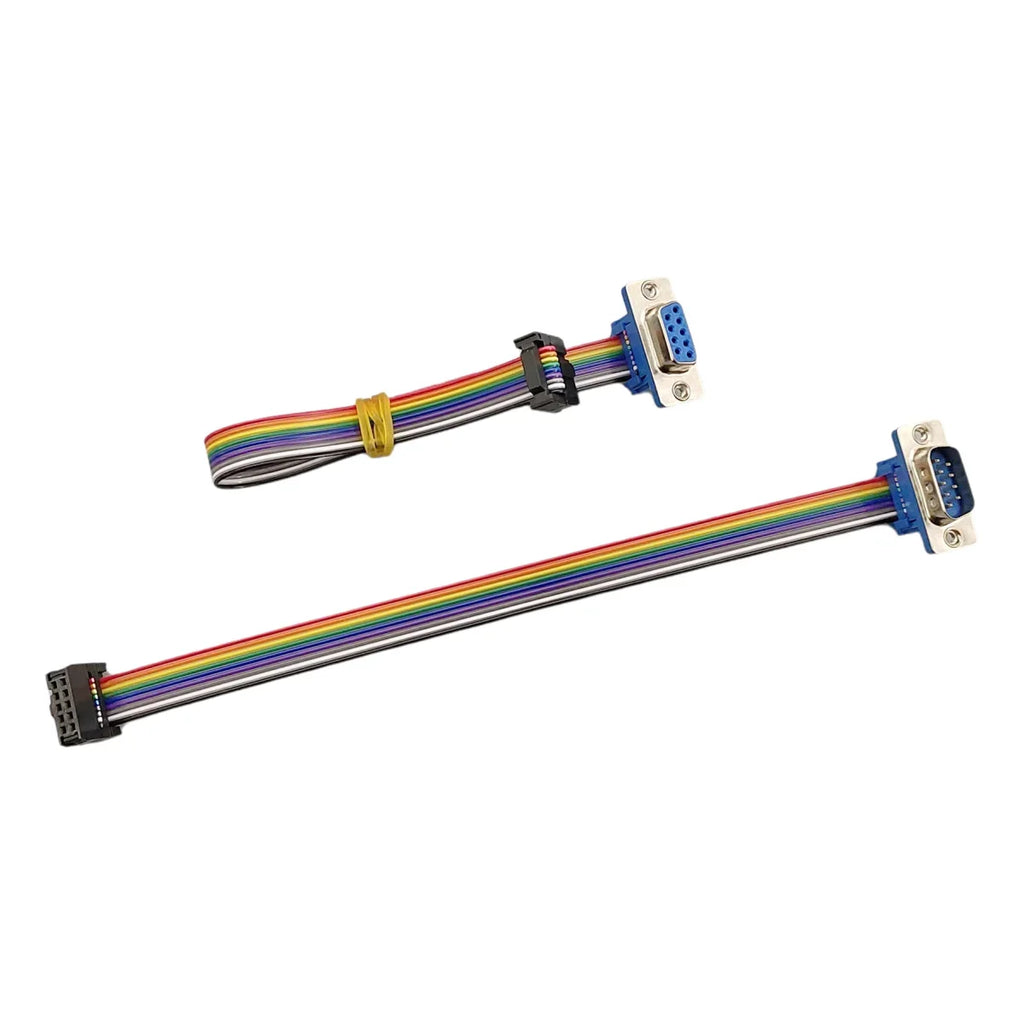 D-sub DB9 9 Pin Male Female Connector FC-10P IDC 10 Rainbow