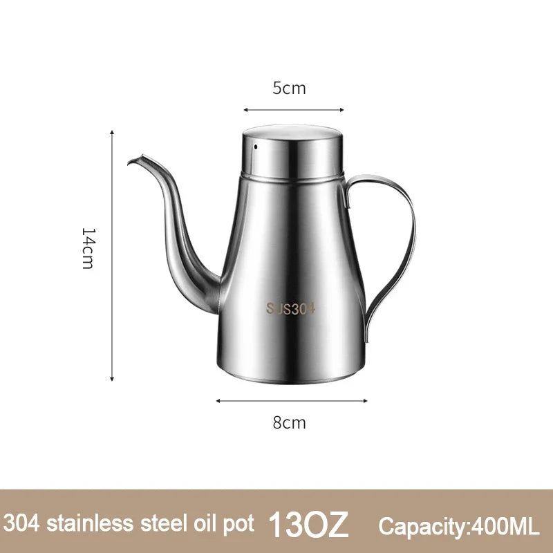 304 Stainless Steel Oil Dispenser Bottle – Large Kitchen Oil Pot