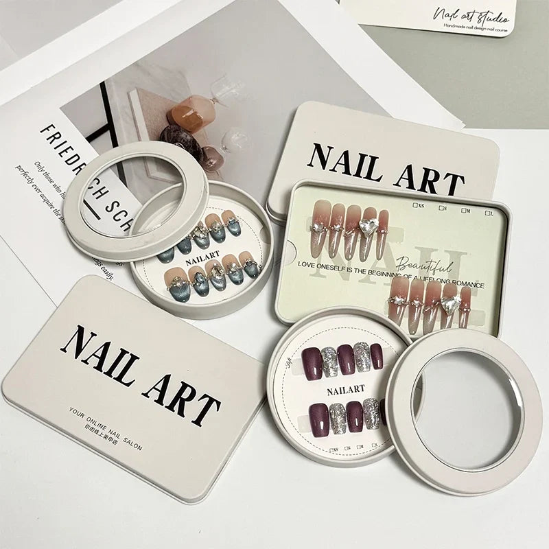 Press-On Nail Storage Display Box & Card – Circular Iron | HERORANGE