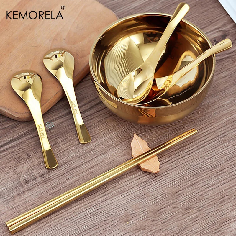 KEMORELA Golden Stainless Steel Bowls – Sushi & Dipping Dishes