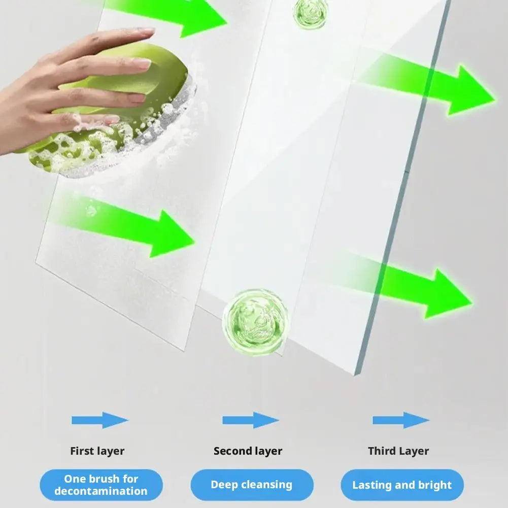 Anti-Scratch Sponge Cleaning Brush with Liquid Compartment
