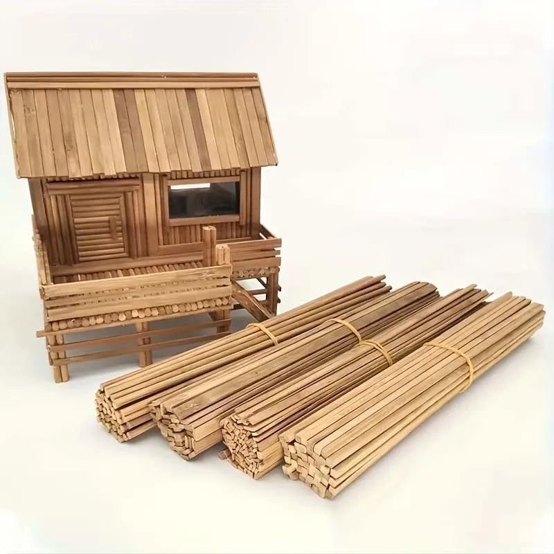 20PCS Square Bamboo Sticks – Crafts, Model Making & DIY Dowels