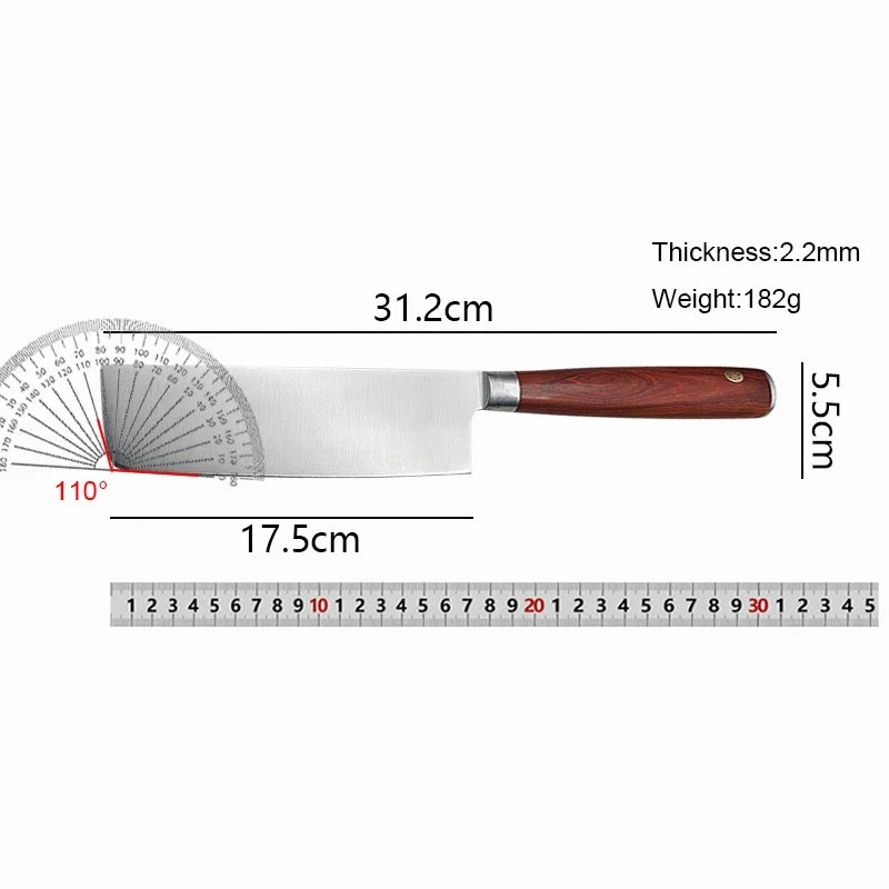 Professional Chef's Knife – Carbon Steel & Wooden Handle