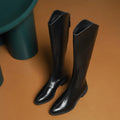 Women's Knee-High Square Heel Pointed Toe Boots | Side Zip