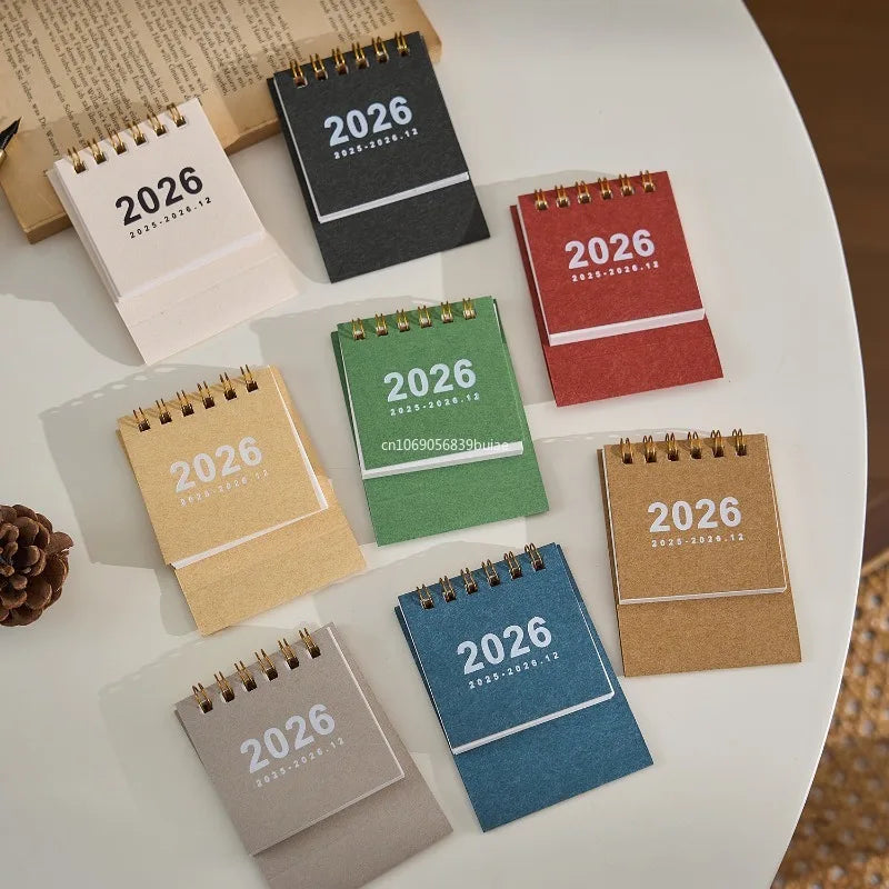 2026 Kawaii Mini Desk Calendar – Daily & Monthly Planner