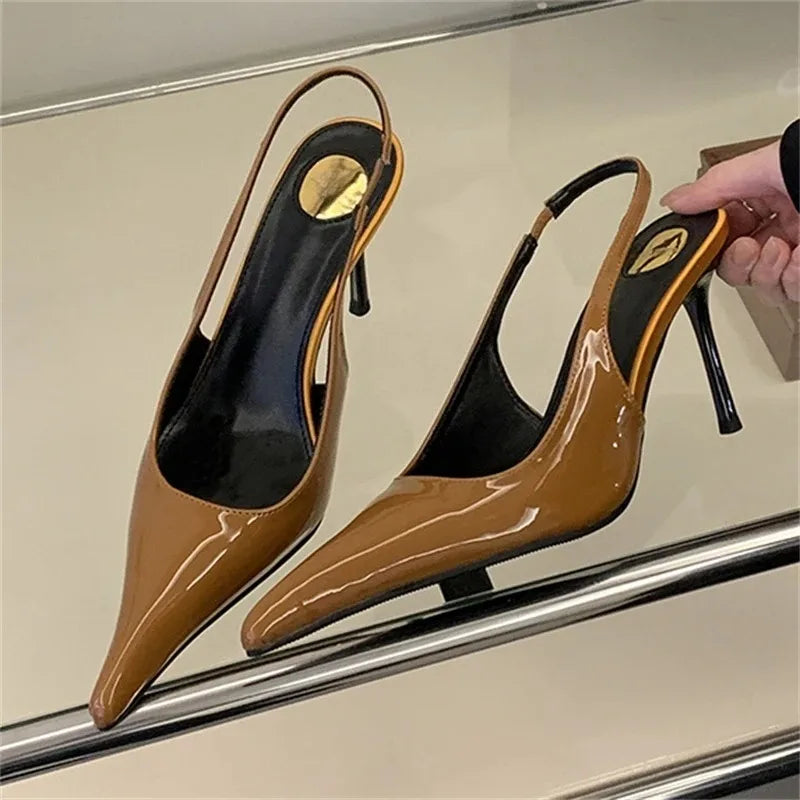 Women's Pointed Toe High Heel Pumps | Patent Leather Dress Shoes