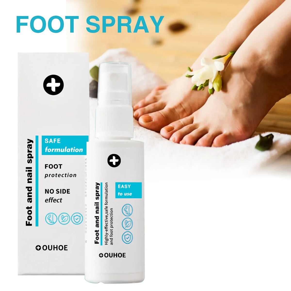 Foot Deodorant Spray – Odor Control, Moisturizing & Nail Care