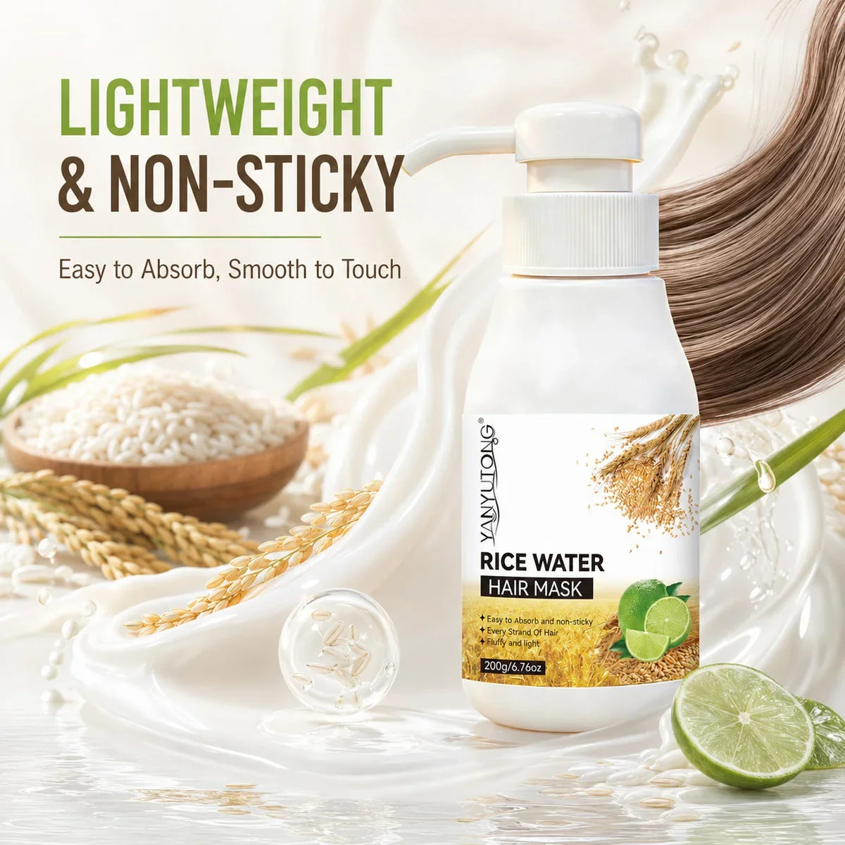 Rice Water Hydrating Hair Mask – Repair Damaged & Frizzy Hair