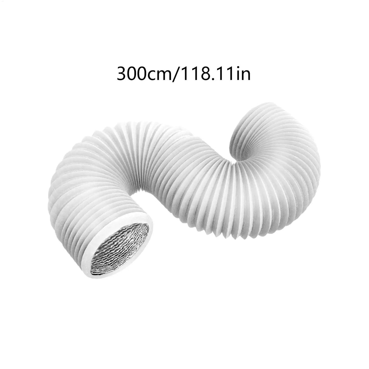 4-Inch Flexible AC Exhaust Hose with Clamps | Aluminum Foil Duct